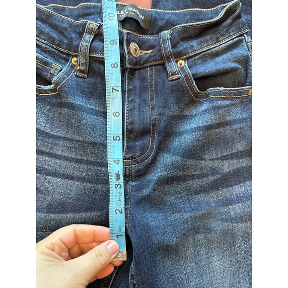 Ashley Mason Boho Floral Embroidered Flare Jeans 00/23 High Rise Tall - Picture 5 of 8